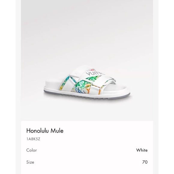 2021 Spring Edition Louis Vuitton Honolulu Mules Preowned Mens 7US 40EU - Picture 6 of 6